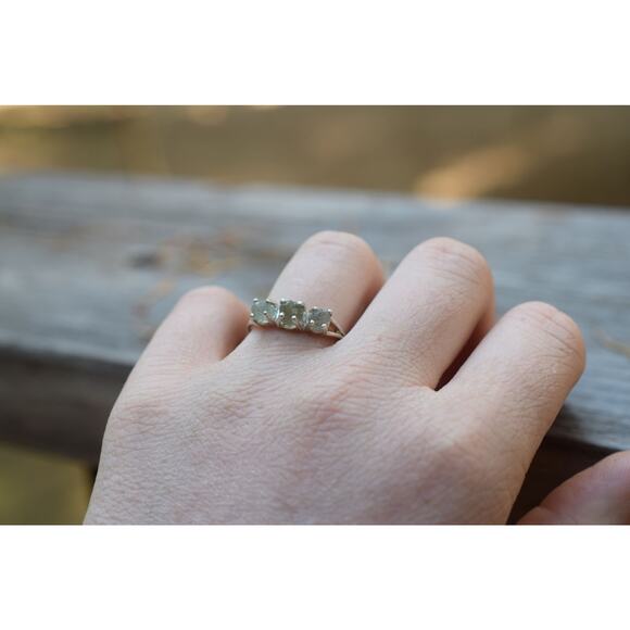 Natural Sapphire Ring, raw sapphire ring, unique sapphire ring, raw gem ring - Picture 5 of 5